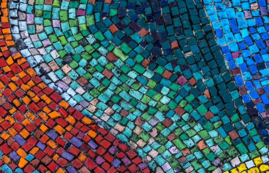 mosaic wall installation